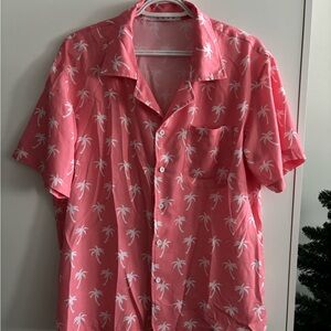 Pink Palm Tree Men's Shirt